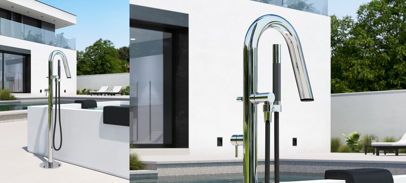 Colonna per vasca Twiggy CS40V, CS40V.ME
