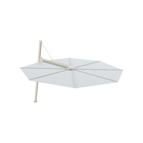 Versa PX runder Sonnenschirm, R 350 cm, Grey Beige RAL 1019, Solidum Natural