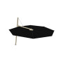 Versa PX round umbrella, R 350 cm, Grey Beige RAL 1019, Sunbrella Black