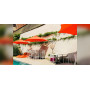 Paraflex WALL ombrellone rotondo, R270 cm con braccio NEO e supporto a parete, ambiente 7
