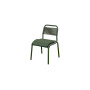 Cane-line Al Dente jedilni stol, temno zelena, blazina Y191 Delight svetlo zelena