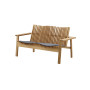 Cane-line Amaze divano a 2 posti, teak, 2 x cuscino Natté grigio