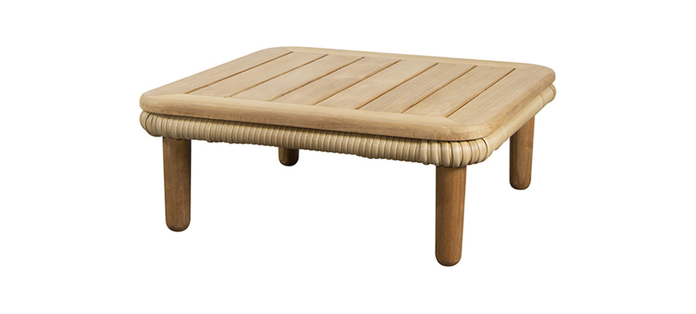 Cane-line Arch stolić za kavu s pločom od tikovine, prirodna/taupe