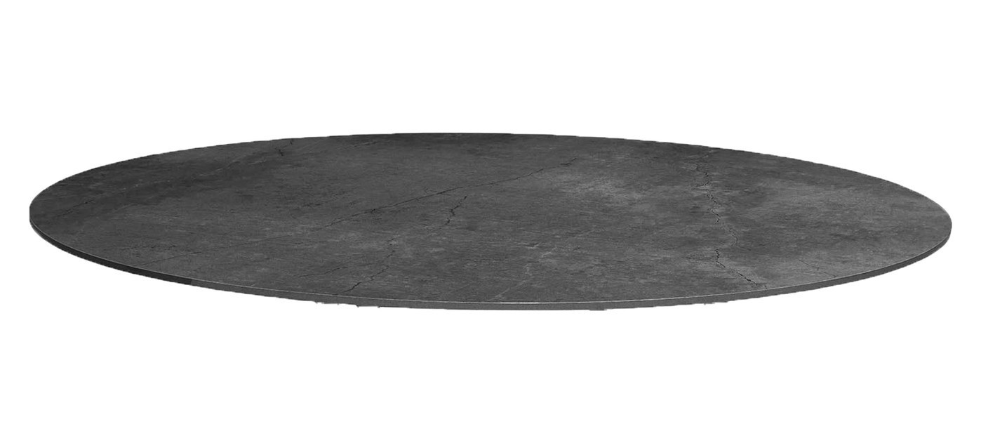 Cane-line table top Ø 144 cm, ceramic, fossil black