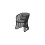 Cane-line Basket sedia da pranzo, grafite, set di cuscini AirTouch grigio
