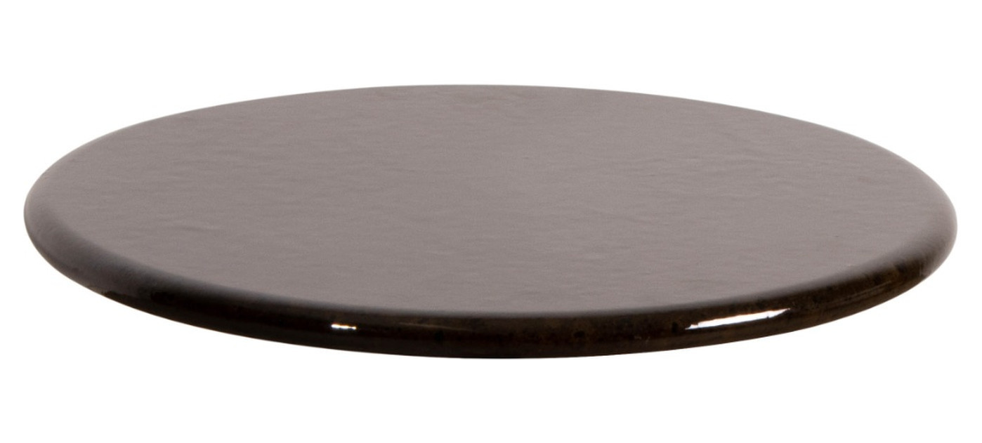 Cane-line table top Ø 45 cm, lava stone glazed, black