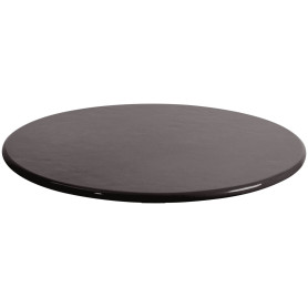 Cane-line Tischplatte Ø 70 cm, glasierter Lavastein, Schwarz