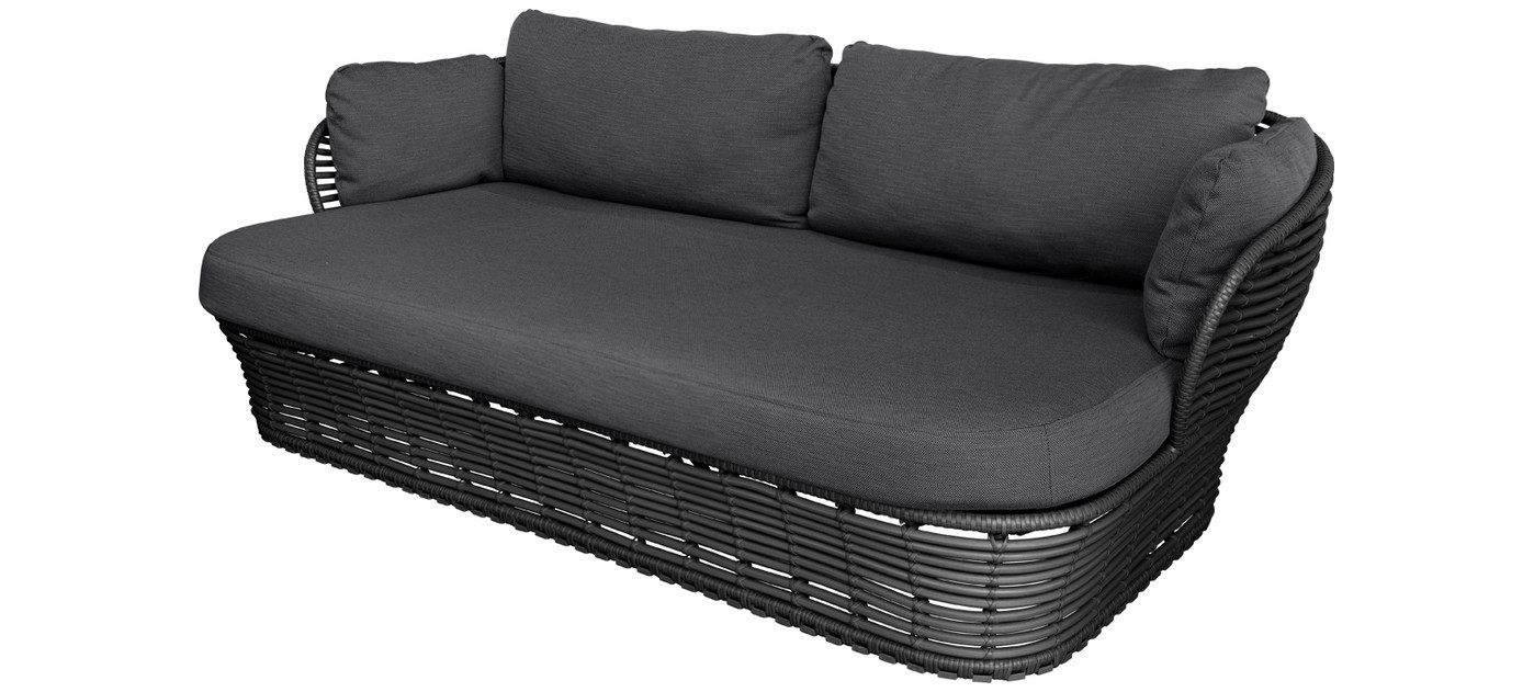 Cane-line Basket 2-Sitzer-Sofa, Graphit/Grau