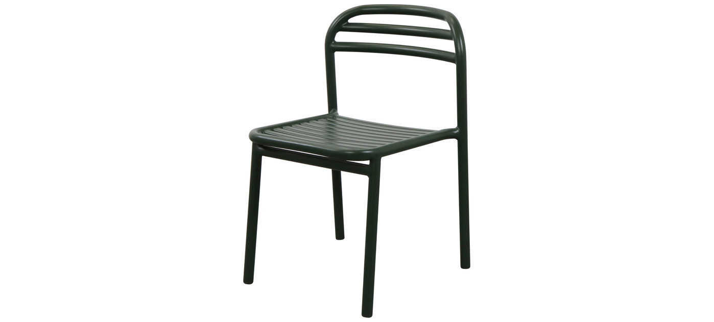 Cane-line Bliss dining chair without armrests, dark green
