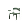 Cane-line Bliss lounge chair with side table right, dark green