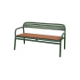 Cane-line Bliss divano, verde scuro, cuscino seduta Delight rosso deserto
