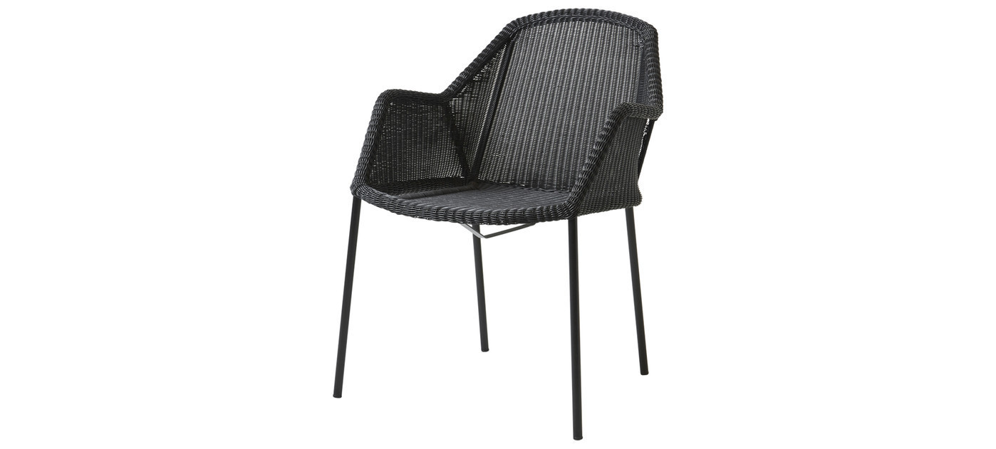 Cane-line Breeze dining chair, stackable, black