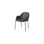 Cane-line Breeze dining chair, stackable, black, cushion Natté Black