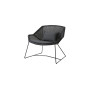 Cane-line Breeze Loungesessel, Schwarz, Kissenset Natté Schwarz