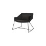 Cane-line Breeze Loungesessel, Schwarz, Kissenset Focus Dunkelgrau