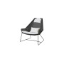 Cane-line Breeze highback chair, black, cushion set Natté White