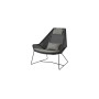 Cane-line Breeze highback chair, black, cushion set Natté Taupe