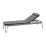 Cane-line Breeze lettino, grigio chiaro, cuscino Natté grigio