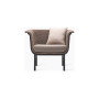 Wicked lounge fotelja, crni okvir, pletivo taupe