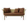 Wicked lounge sofa, dvosjed, okvir terakota, prirodno pletivo
