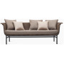 Wicked lounge sofa 3S, black frame, taupe weave