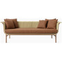 Wicked Loungesofa 3-Sitzer, Rahmen Terrakotta, Geflecht Natur