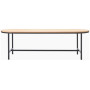 Tavolo da pranzo Wicked 200 x 90, base nera, piano in teak