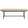 Wicked coffee table 123 x 55, black base, teak top