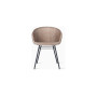 Avril dining chair, weave colour Nacré, steel A base