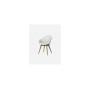 Avril HB dining chair, high back, weave colour Pure white, oak base
