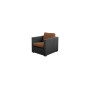 Cane-line Chester lounge chair, graphite, cushion set Rise Umber brown