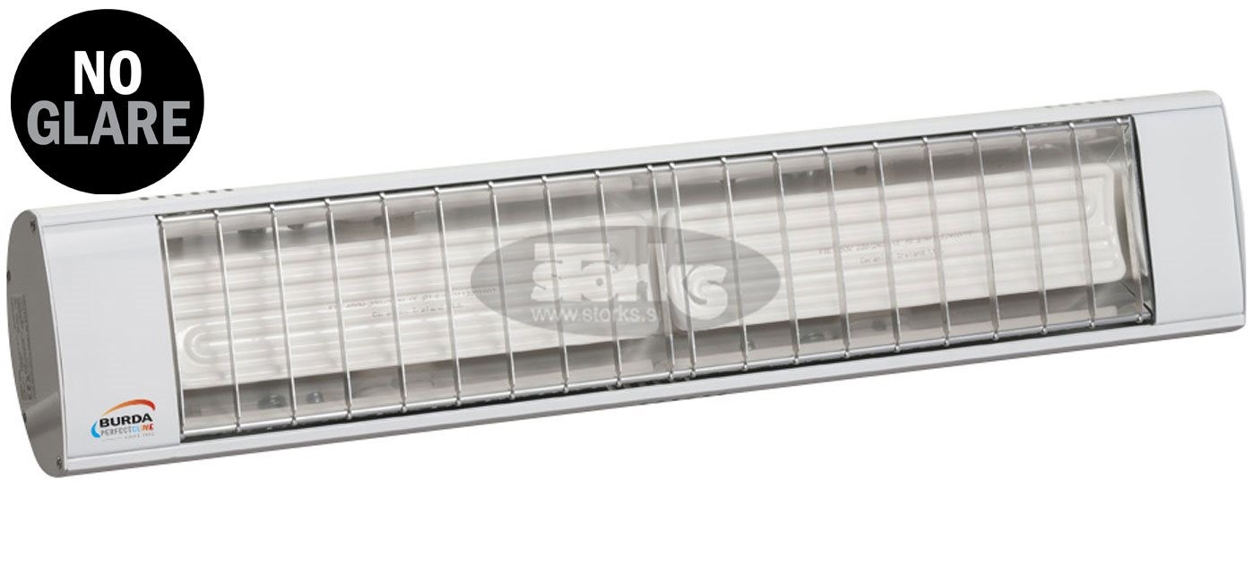 TERM 2000 No Glare IP20 infrared heater, 2x 650W