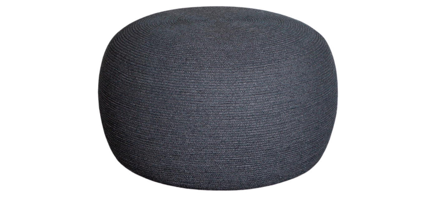 Cane-line Circle large footstool, dark grey