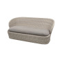 Cane-line Coast divano a 2,5 posti, sabbia, cuscino seduta Rise marrone chiaro