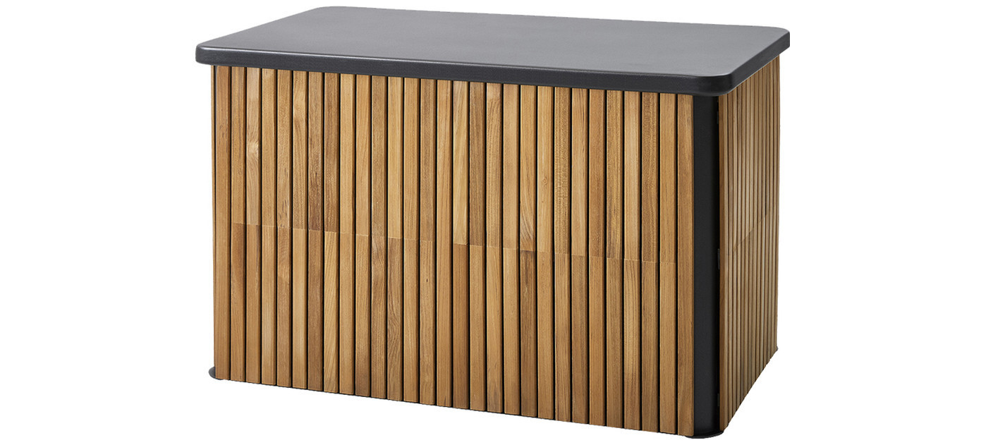 Cane-line Combine baule portacuscini, piccolo, teak/grigio lava