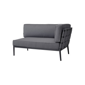 Cane-line Conic 2-seater sofa left module, grey