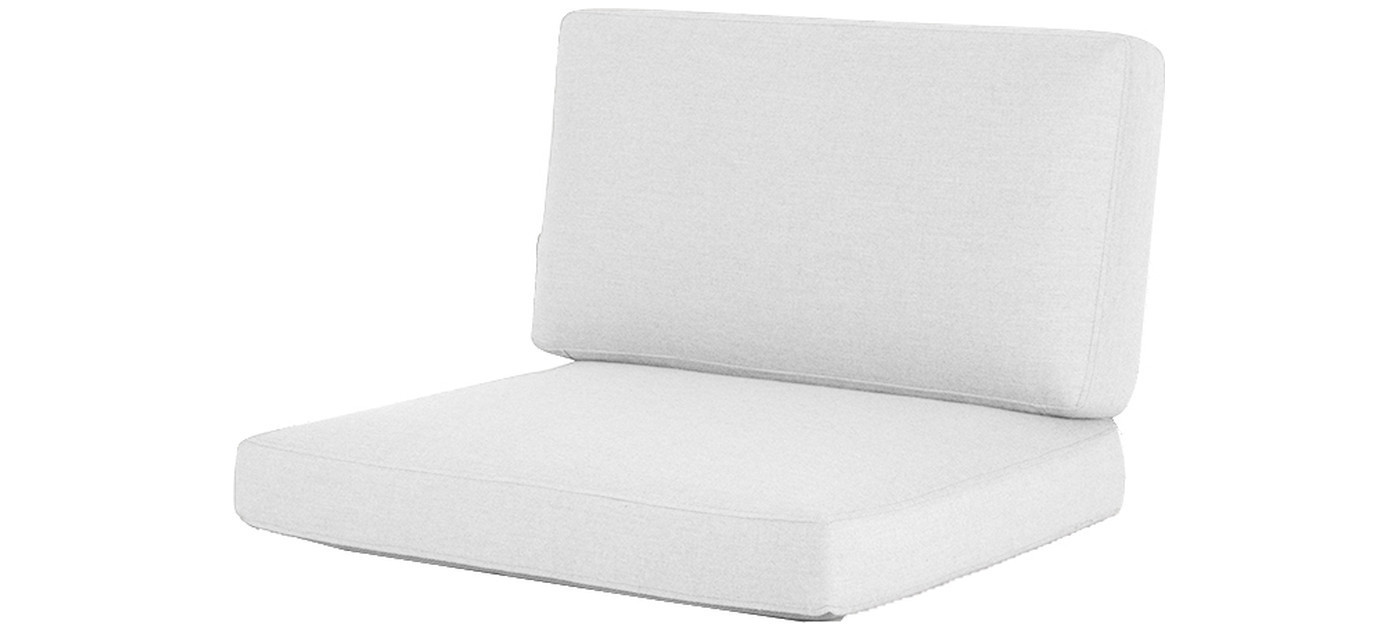 Cane-line Connect dining lounge single module cushion set, Natté White