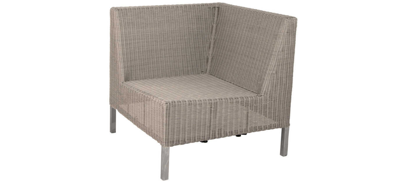 Cane-line Connect kutni modul za blagovaonski lounge, taupe