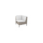 Cane-line Connect kutni modul za blagovaonski lounge, taupe, komplet jastuka Natté bijela