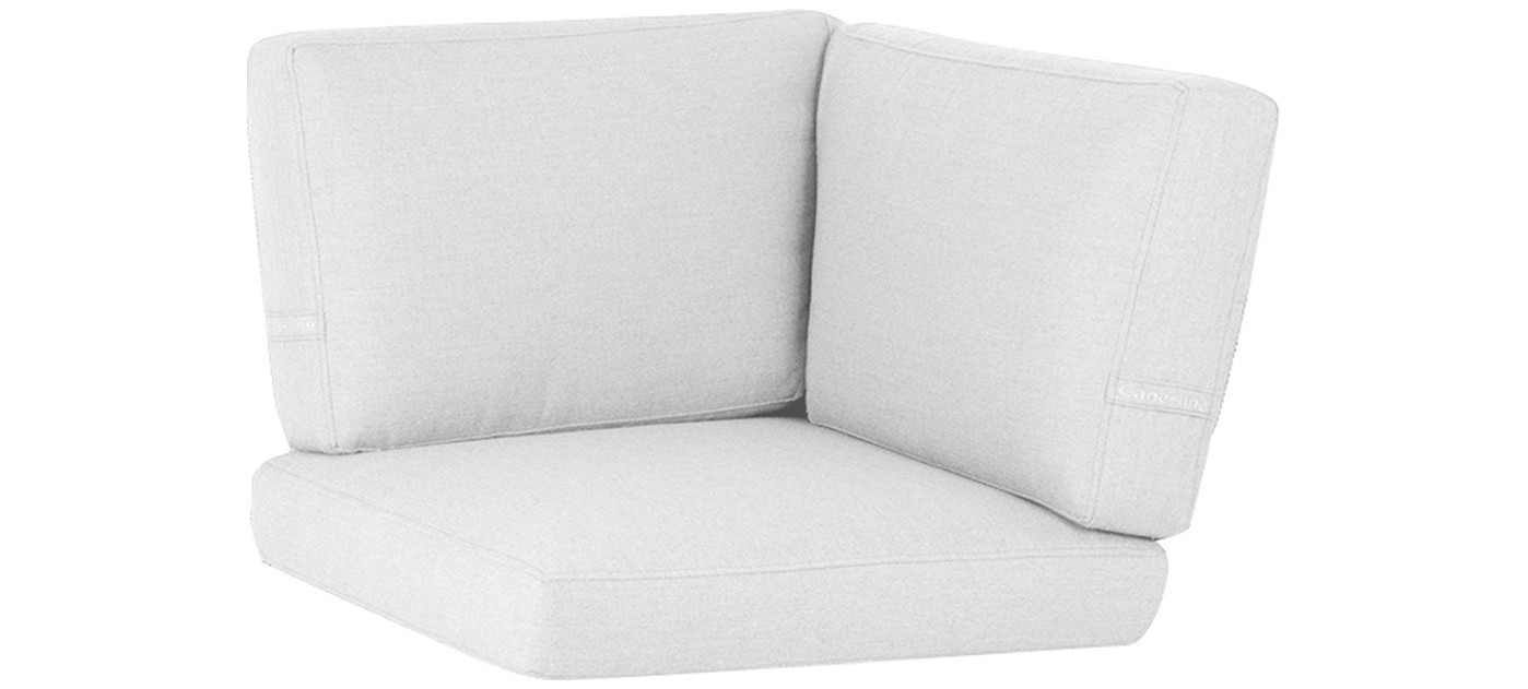 Cane-line Connect komplet jastuka za kutni modul za blagovaonski lounge, Natté bijela
