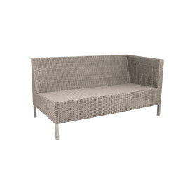 Cane-line Connect levi modul dvoseda za jedilni lounge, taupe