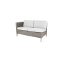 Cane-line Connect desni modul dvosjeda za blagovaonski lounge, taupe, 2 x komplet jastuka Natté bijela
