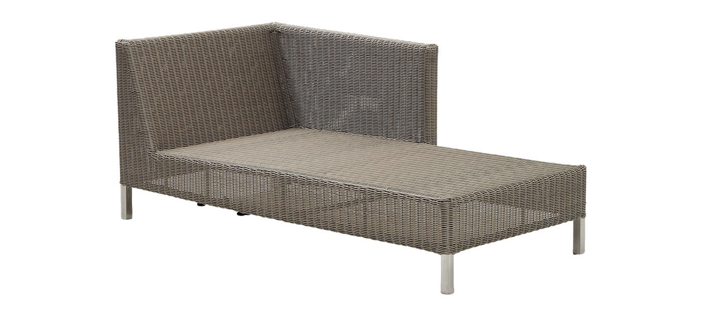 Cane-line Connect chaise lounge module left, taupe