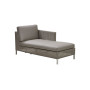 Cane-line Connect lijevi modul ležaljke, taupe, komplet jastuka Natté taupe