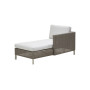 Cane-line Connect chaise lounge module left, taupe, cushion set Natté White