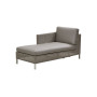 Cane-line Connect chaise lounge module right, taupe, cushion set Natté Taupe