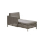 Cane-line Connect Chaiselongue-Modul rechts, Taupe, Kissenset Natté Taupe