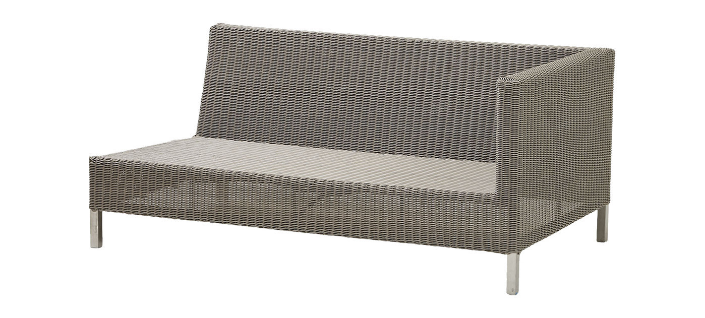 Cane-line Connect 2-Sitzer-Sofamodul links, Taupe