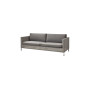 Cane-line Connect 3-seater sofa, taupe, cushion set Natté Taupe