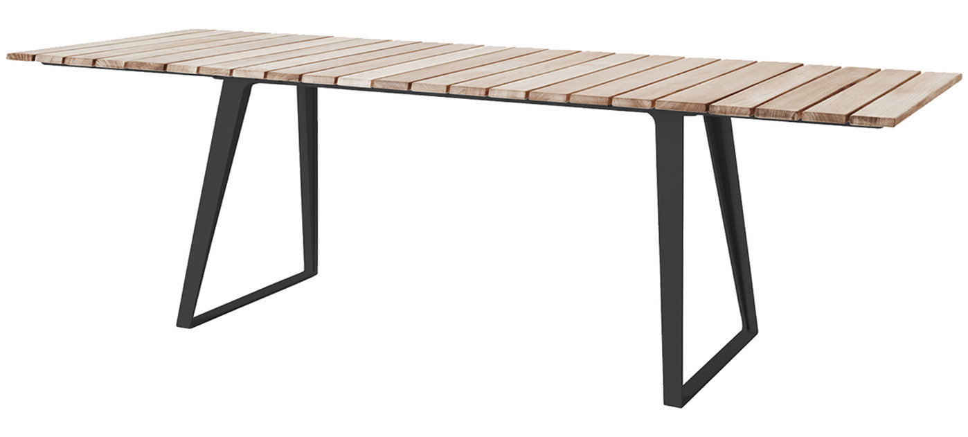 Cane-line Copenhagen blagovaonski stol s produžetkom od 83 cm, tikovina/lava siva